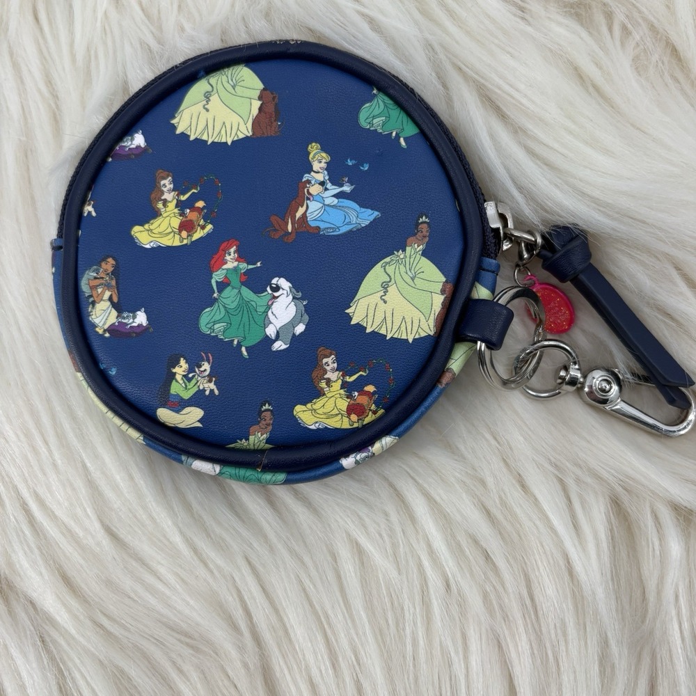Loungefly Disney Princess Dogs Allover Print Coin Purse Blue